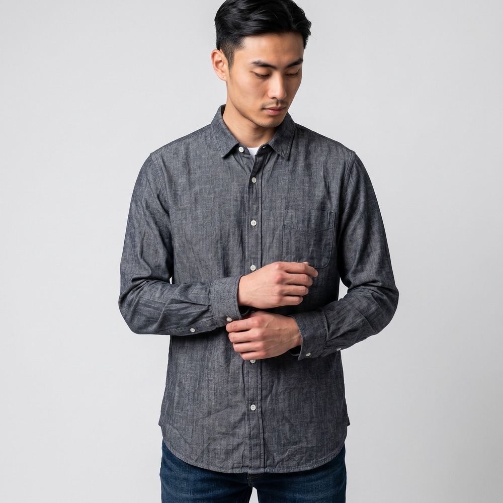 AG Adriano Goldschmied Button Down Shirt Mens Size Medium M Charcoal